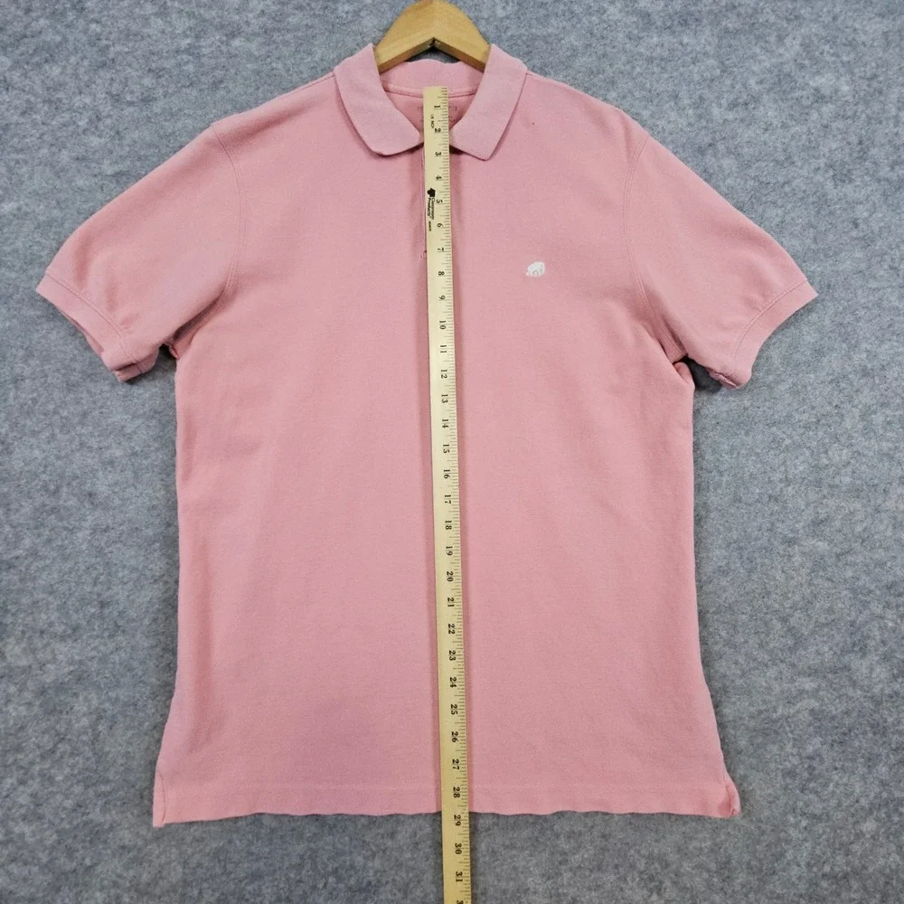 Banana Republic Men's Pink Polo Shirt Size L 100% Cotton Preppy Academia PINHOLE